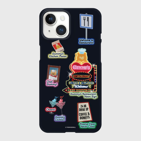 [THENINEMALL] Gummys Restaurant Hard Phone Case (2 types)