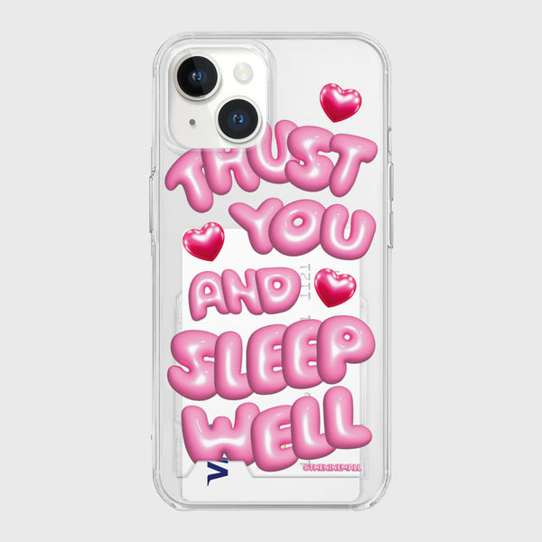 [THENINEMALL] Sleep Well Lettering Clear Phone Case (3 types)