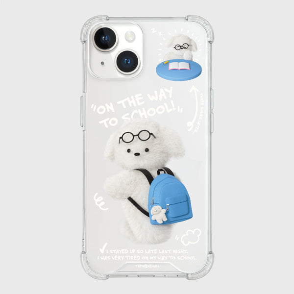 [THENINEMALL] Student Puppy Clear Phone Case (3 types)