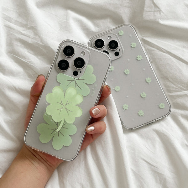 [Mademoment] Kind Of Luck Design Clear Phone Case (3 Types)