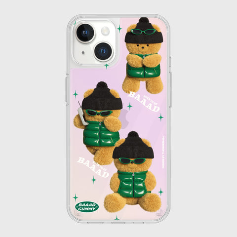 [THENINEMALL] Pattern Puffer Bad gummy Mirror Phone Case