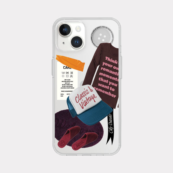 [Mademoment] Chilly Outside Sticker Design Clear Phone Case (4 Types)