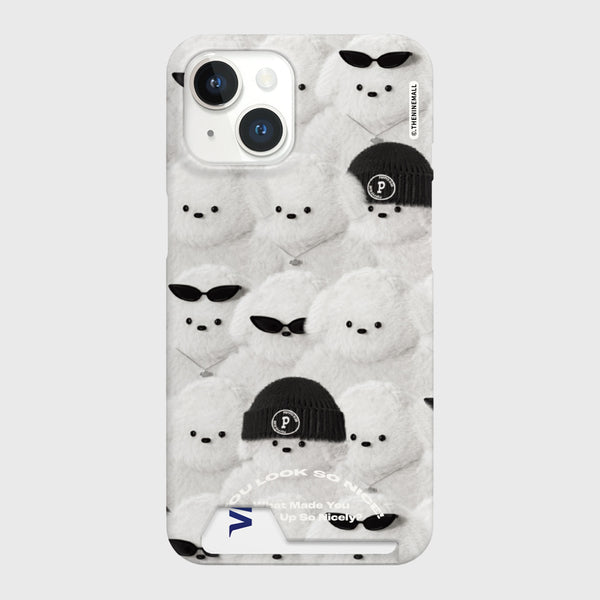 [THENINEMALL] Nice Puppy Pattern Hard Phone Case (2 types)