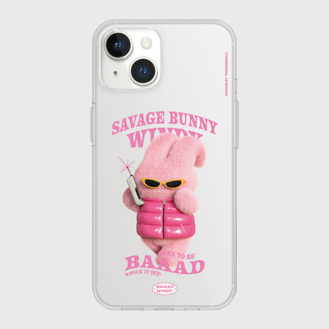 [THENINEMALL] Puffer Bad Windy Clear Phone Case (3 types)