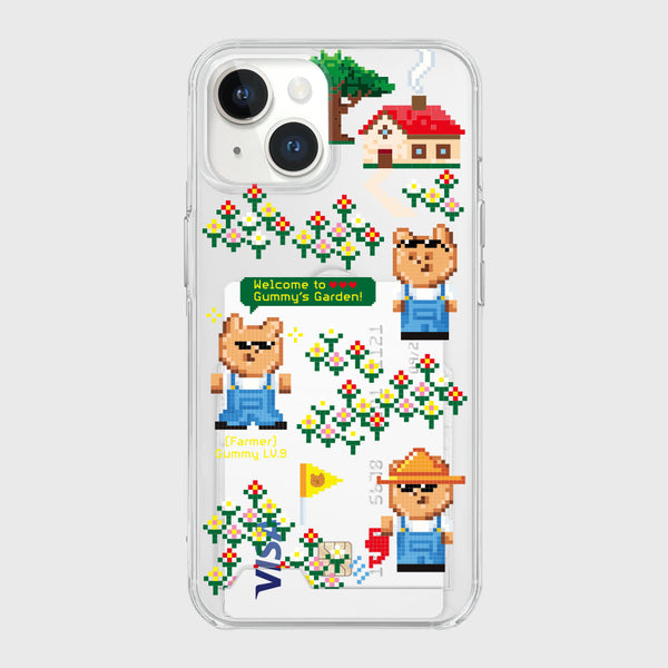 [THENINEMALL] Pixel Farmer Gummy Clear Phone Case (3 types)