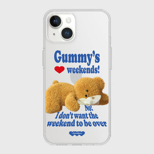 [THENINEMALL] Love Weekends Clear Phone Case (3 types)