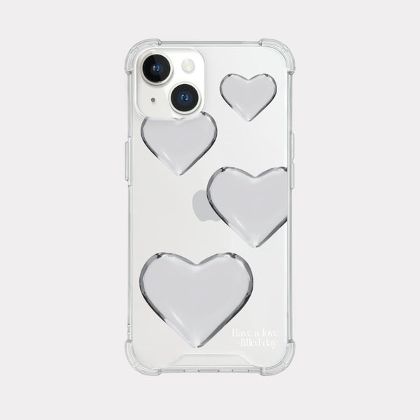 [Mademoment] Love Filled Day Design Clear Phone Case (3 Types)