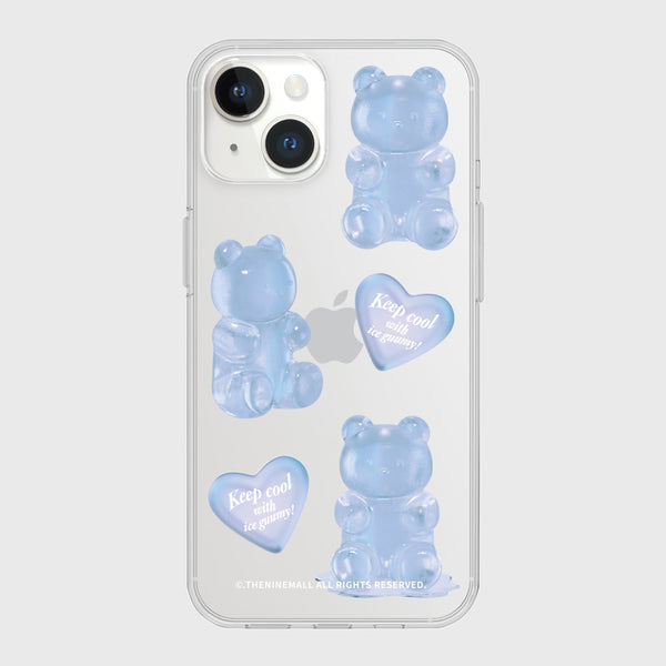 [THENINEMALL] Heart Ice Gummy Clear Phone Case (3 types)