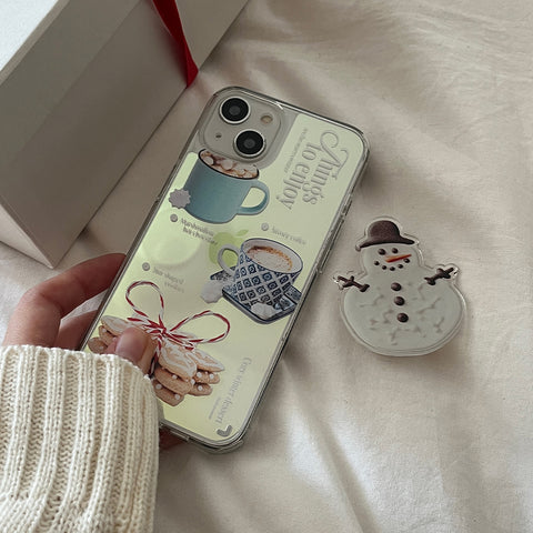 [Mademoment] Holiday Dessert Design Glossy Mirror Phone