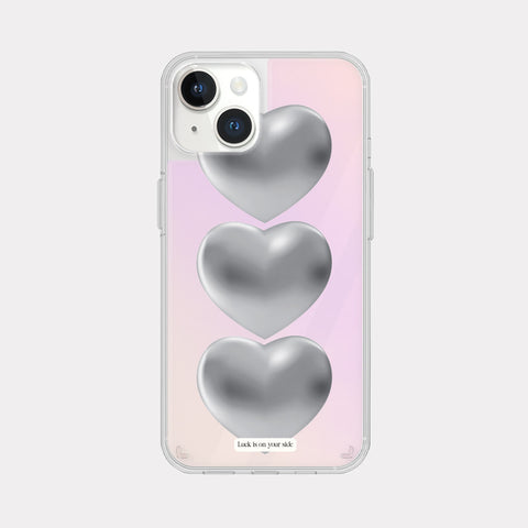 [Mademoment] Lucky Heart Design Glossy Mirror Phone