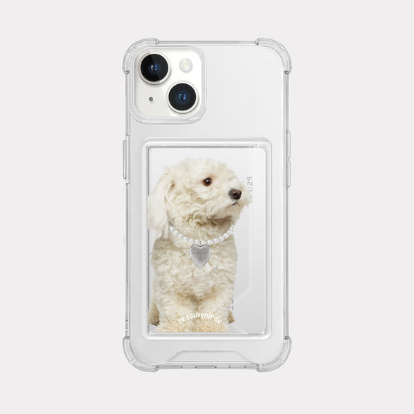 [Mademoment] Puppy Souvenir Pendant Design Clear Phone Case (4 Types)