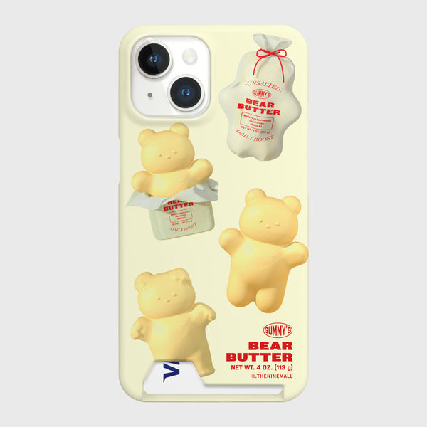 [THENINEMALL] Pattern Butter Gummy Hard Phone Case (2 types)