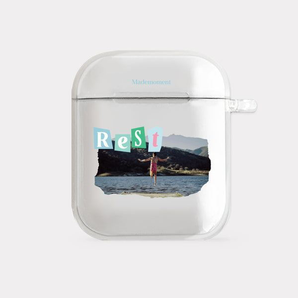 [Mademoment] Rest Today Design Clear AirPods Case