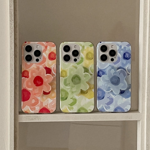 [Mademoment] Flower Watercolor Design Clear Phone Case (3 Types)