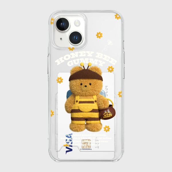 [THENINEMALL] Honey Bee Gummy Clear Phone Case (3 types)