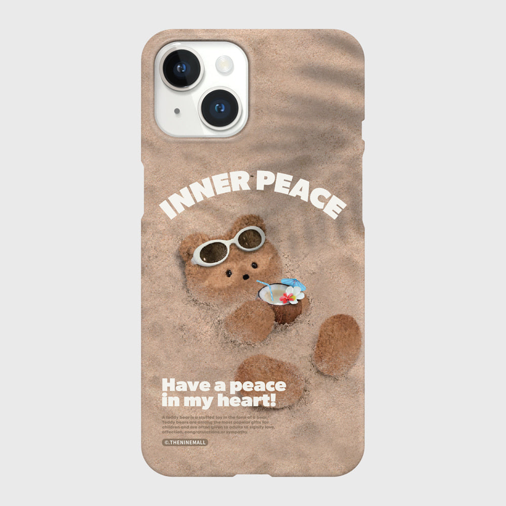 [THENINEMALL] Sand Gummy Inner Peace Hard Phone Case (2 types)