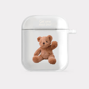 [Mademoment] Sweet Some Teddy Design Clear AirPods Case