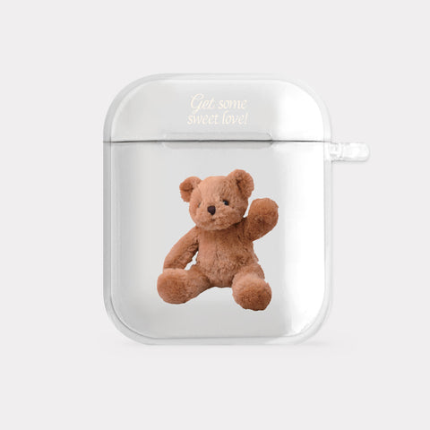 [Mademoment] Sweet Some Teddy Design Clear AirPods Case