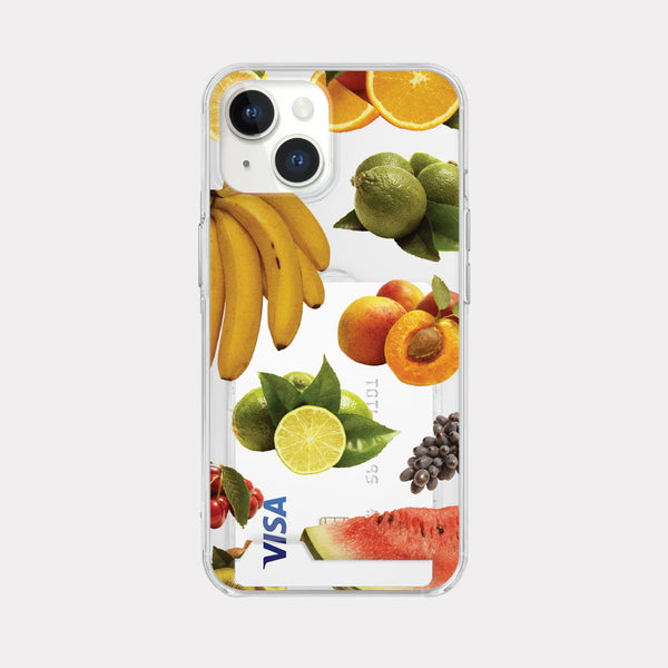 [Mademoment] Juice Fruits Design Clear Phone Case (3 Types)