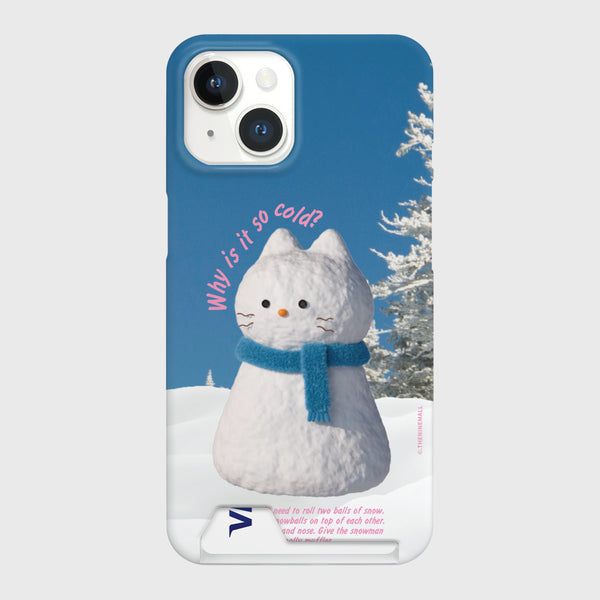 [THENINEMALL] Hey Cat Snowman Hard Phone Case (2 types)