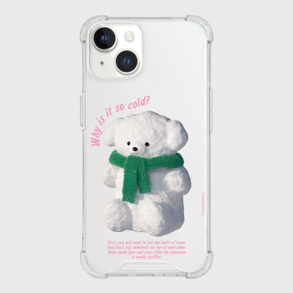 [THENINEMALL] Puppy Snowman Clear Phone Case (4 types)