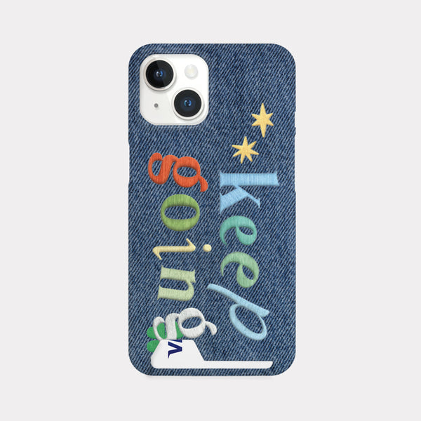 [Mademoment] Keep Going Denim Design Phone Case