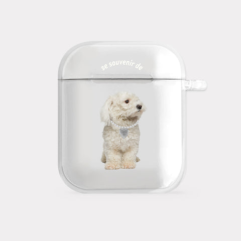 [Mademoment] Puppy Souvenir Pendant Design Clear AirPods Case