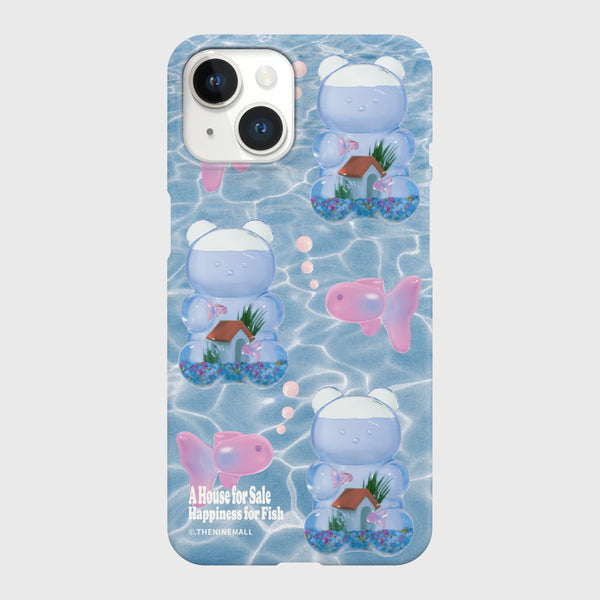 [THENINEMALL] Pattern Gummy Fish House Hard Phone Case (2 types)