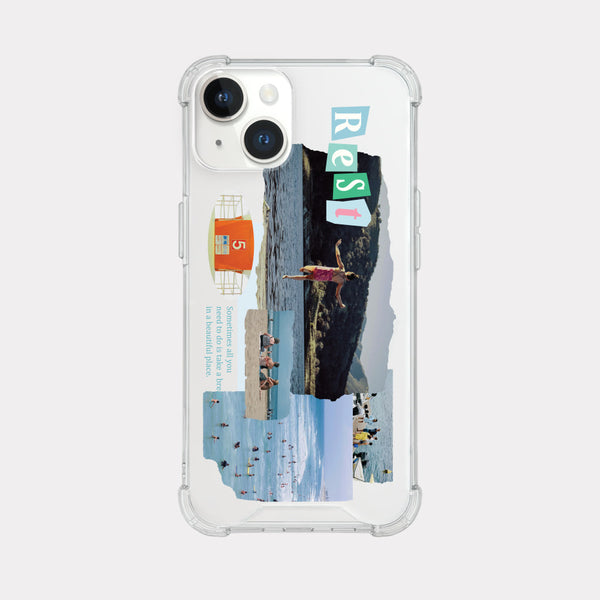 [Mademoment] Rest Today Design Clear Phone Case (3 Types)