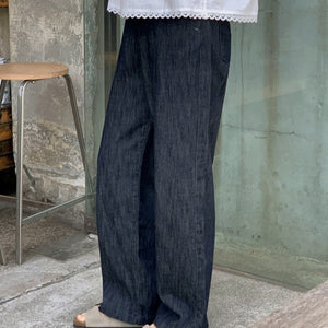 [SHOPPERLAND] Summer Raw Denim Wide Pants