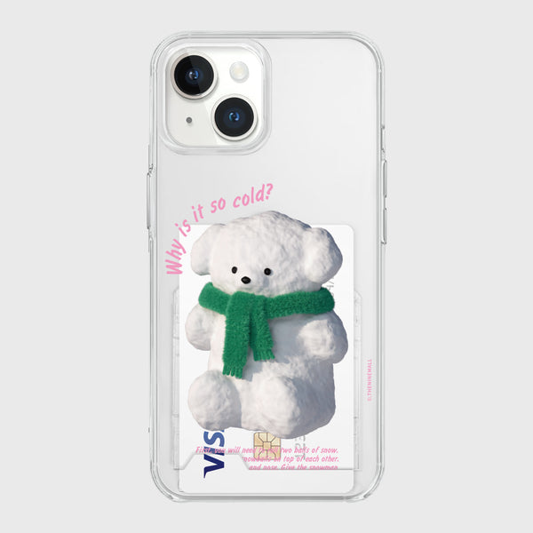 [THENINEMALL] Puppy Snowman Clear Phone Case (4 types)