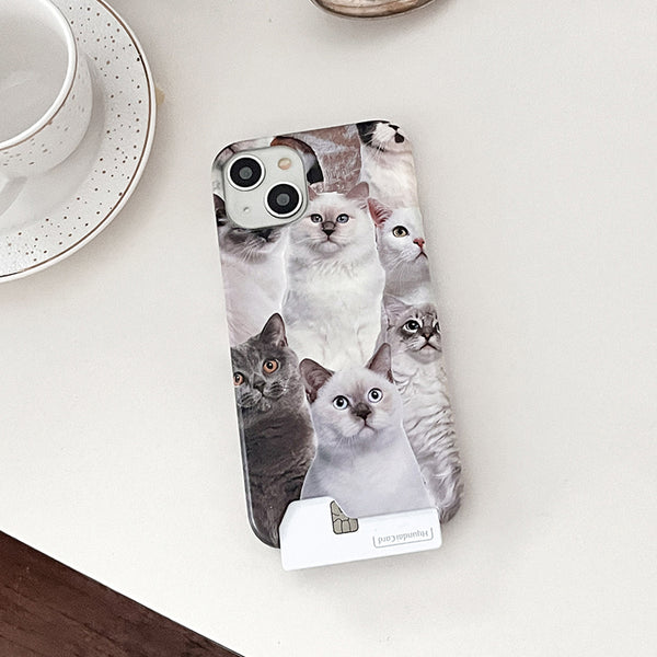 [Mademoment] Meow Cat Friends Design Phone Case