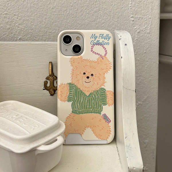 [Mademoment] Big Knit Bear Design Phone Case