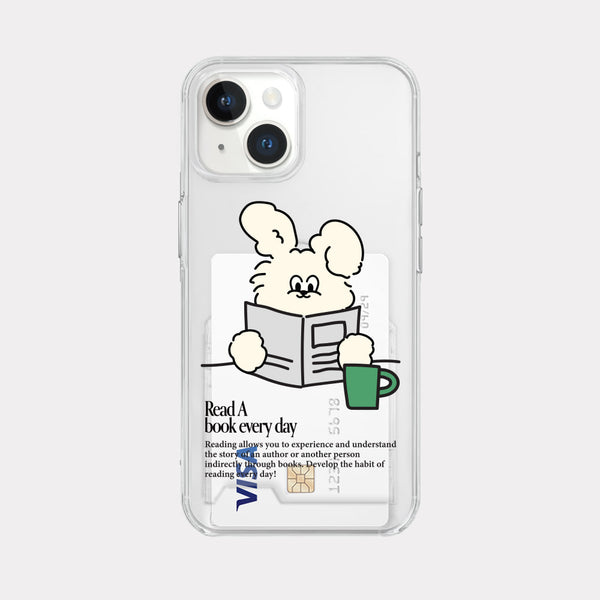 [Mademoment] Reading Butty Design Clear Phone Case (4 Types)