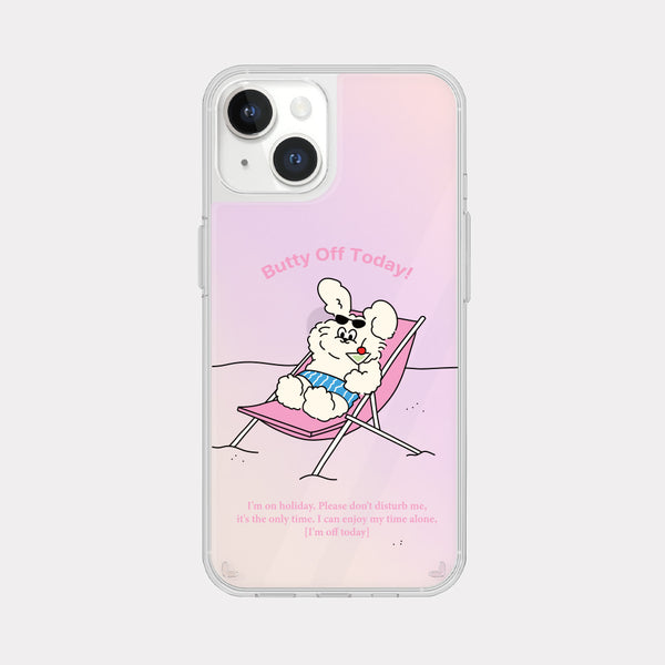 [Mademoment] Off Today Butty Design Glossy Mirror Phone Case