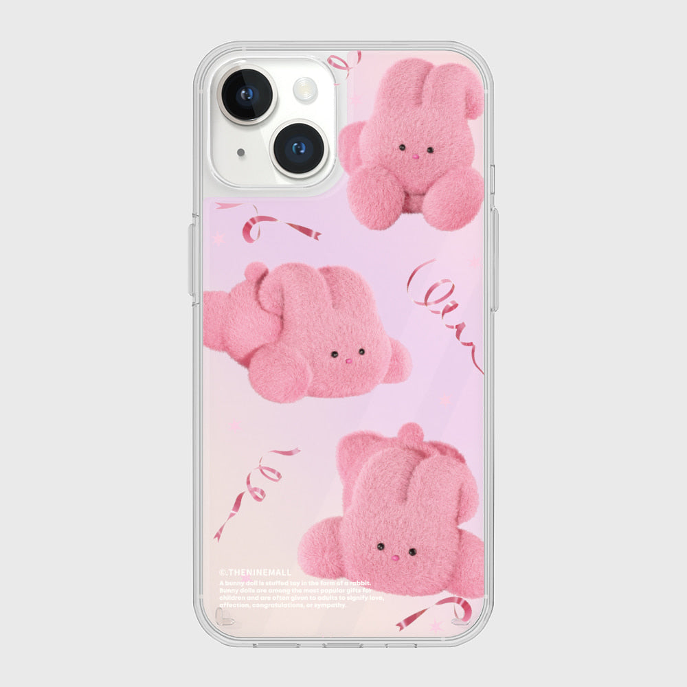 [THENINEMALL] Pink Ribbon Windy Mirror Phone Case