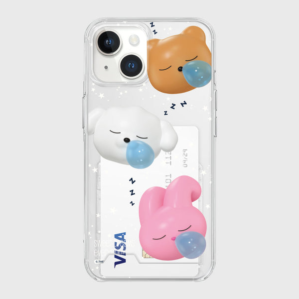 [THENINEMALL] Pattern Sweet Dreams Clear Phone Case (3 types)