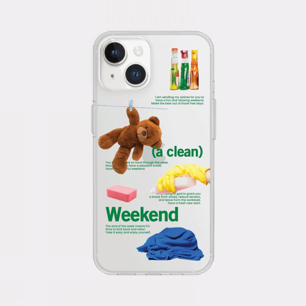 [Mademoment] Happy Weekend Design Clear Phone Case (3 Types)