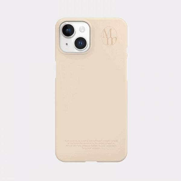 [Mademoment] Soft Cream Plain Design Phone Case