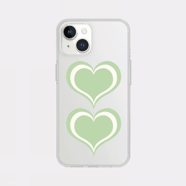 [Mademoment] Coloring Green Design Clear Phone Case (3 Types)