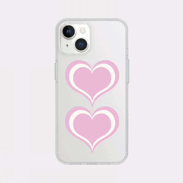 [Mademoment] Coloring Pink Design Clear Phone Case (3 Types)