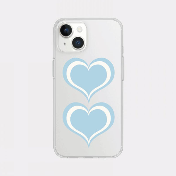 [Mademoment] Coloring Blue Design Clear Phone Case (3 Types)