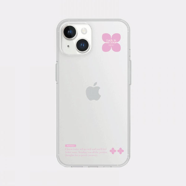 [Mademoment] Coloring Pink Design Clear Phone Case (3 Types)