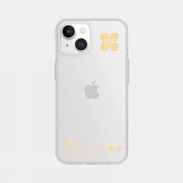 [Mademoment] Coloring Yellow Design Clear Phone Case (3 Types)