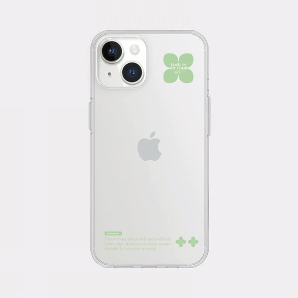 [Mademoment] Coloring Green Design Clear Phone Case (3 Types)