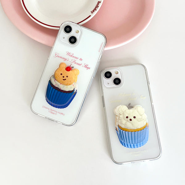 [THENINEMALL] Gummy Donut Shop Clear Phone Case (3 types)