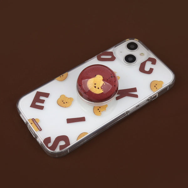 [THENINEMALL] Cookies Alphabet Pattern Clear Phone Case (3 types)