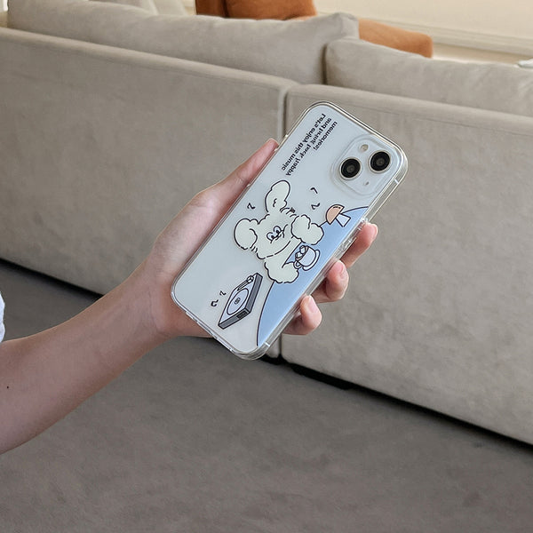 [Mademoment] Enjoy Music Butty Design Clear Phone Case (3 Types)