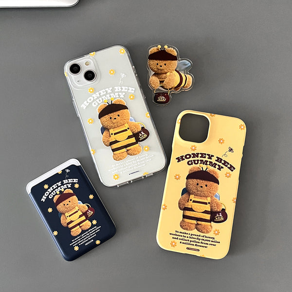 [THENINEMALL] Honey Bee Gummy Clear Phone Case (3 types)