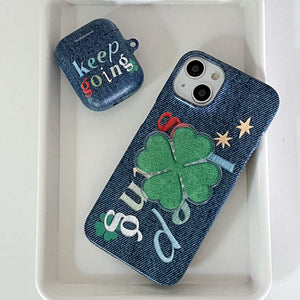 [Mademoment] Keep Going Denim Design Phone Case